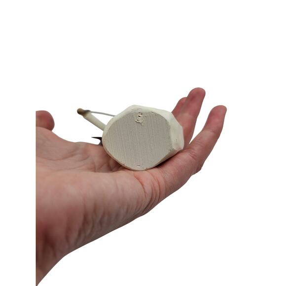 Dancing Angel Christmas Ornament White Resin Angelic Wings Holiday - Picture 4 of 5